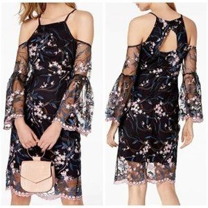 Nanette Lepore, Spring Bloom off the shoulder embroidered dress